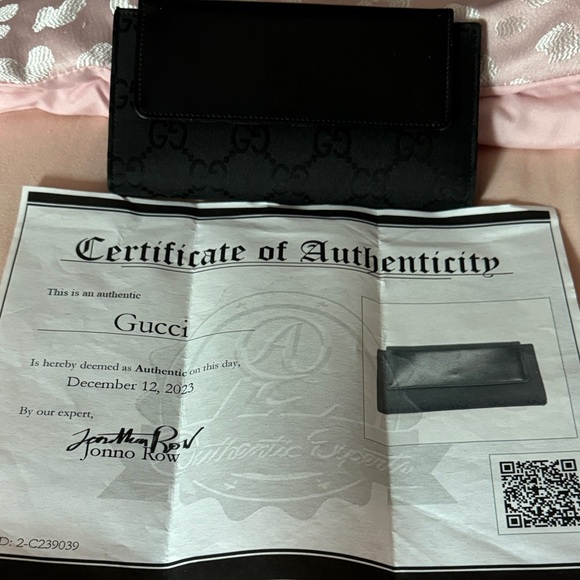 Gucci Handbags - Gucci Black Monogram Wallet